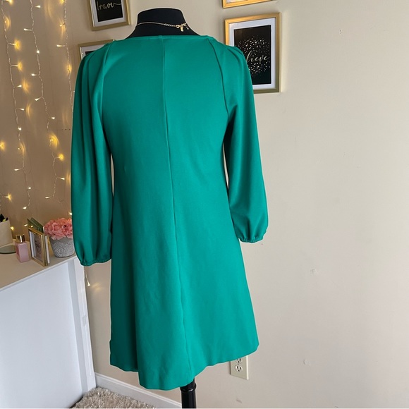 Eliza J Green Long Sleeve Shift Casual Dress - Picture 10 of 12